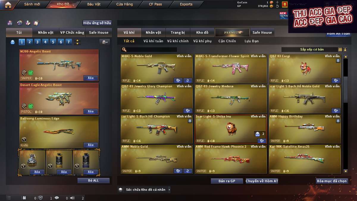 shop acc cf uy tin gia re